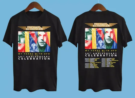 Michael Schenker My Years with UFO 2025 Tour Black All Size T-Shirt
