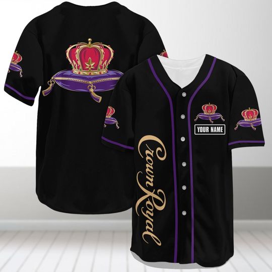 Custom Crown Royal Baseball Jersey, Whisky Baseball Shirt, Alcohol Jersey Shirt For Women Men, Drinking Lover Gifts, Baseball Team