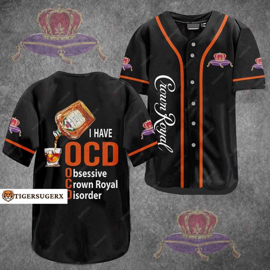 Crown Royal Baseball Jersey, Whisky Baseball Jersey, Crown Royal Baseball Shirt, Crown Royal Jersey Shirt, Shirt For Men, Gift For Him