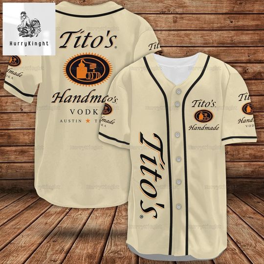 Tito's Handmade Vodka Baseball Jersey Shirt, Titos Baseball Shirt, Titos Jersey Shirt, Titos Shirt, Tito Baseball Jersey, Alcohol Shirt