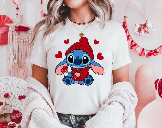 Stitch Valentine Shirt, Disney Valentine Shirt, Valentine's Day Tee, Stitch Love Shirt, Love Tee, Valentine T-shirt, Disney Trip Shirt