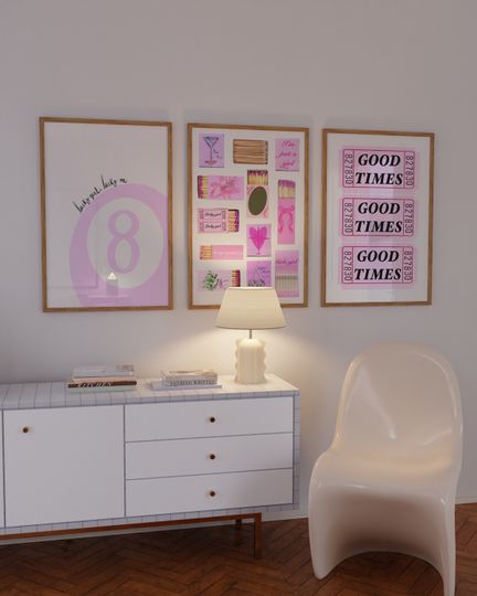 Pink Trendy Prints Pink Matchbox Print Vintage Matchbook Wall Art Retro Ticket Print Preppy Wall Art Coquette Retro Bar Cart Art