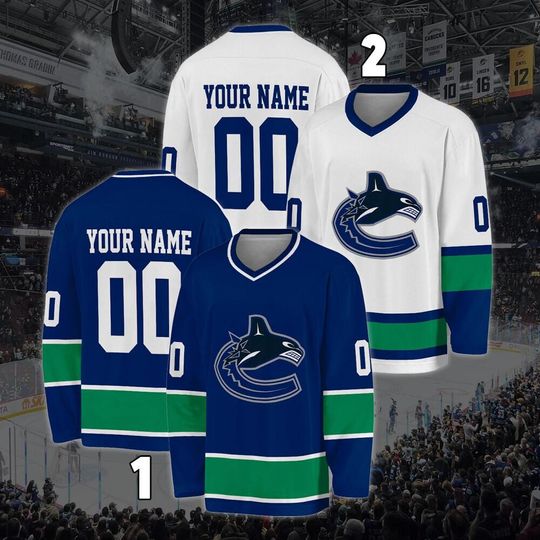 Personalized Vancouver Canucks Hockey Jersey, Jersey For Men With Your Team Name, Fan Hockey Jersey