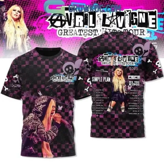 Avril Lavigne Tour 2025 The Greatest Hits Tour Celebration 3D T-Shirt