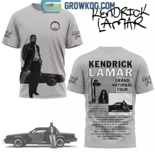 Kendrick Lamar 2025 Ready For Grand National Tour 3D T-Shirt