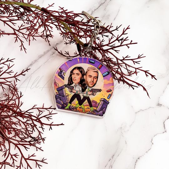 Funny Couple Photo Keychain, Personalized Game Kechain, Memorial Picture Keychain, Gift for Him, Birthday Gift, Valentine's Day Gift