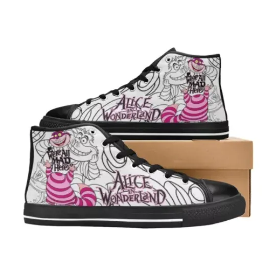 Alice In Wonderland Sneakers High Top Shoes