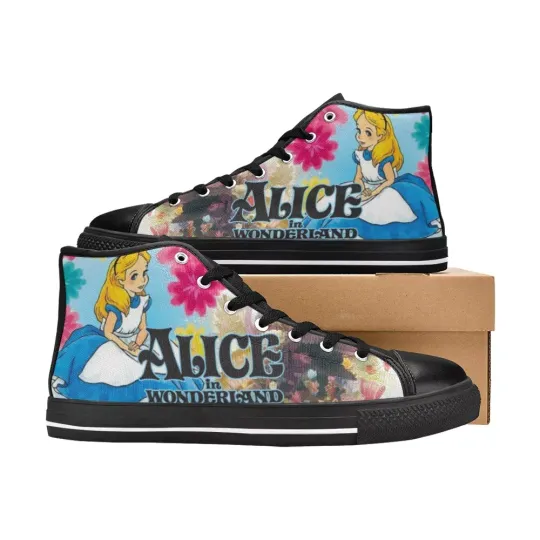 Alice In Wonderland Sneakers High Top Shoes