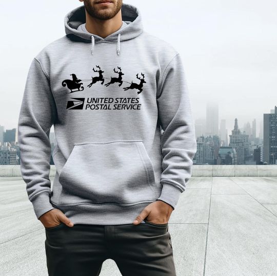 Discover Postal Service, Postal Christmas , Postal Service Holiday Hoodie, Postal Gift For Him Her, Mailcarrier Gift, Postalworker Present, for Mail Person