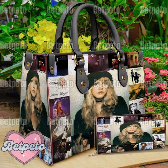 Stevie Nicks Christmas Leather Handbag,  Crossbody Bag, Top Handle Bag, Christmas Gift, No Wallet