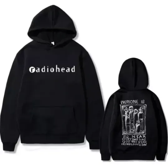 Radiohead hoodie mens and womens fashion vintage mens clothing hooded Front and Back Hooddie
