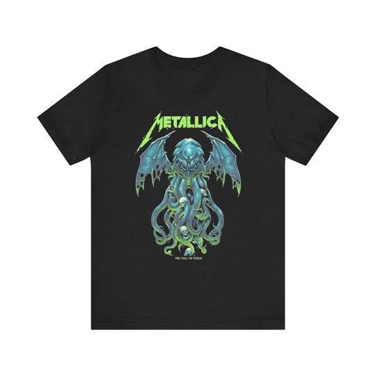 Metallic A Cthulu Thrash Metal Band Shirt #16 T-Shirt Merch Unisex