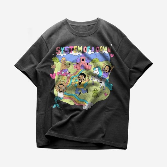 SYSTEM OF DOWN Cartoon T-shirt - Metal Music Shirt - SOAD Merch - Unisex Cotton Tee