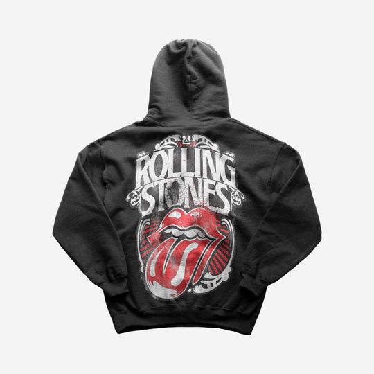 Rolling Stones Hoodie - Rock Music Hooded Sweatshirt - Rolling Stones Merch - Unisex Pullover Hoodie