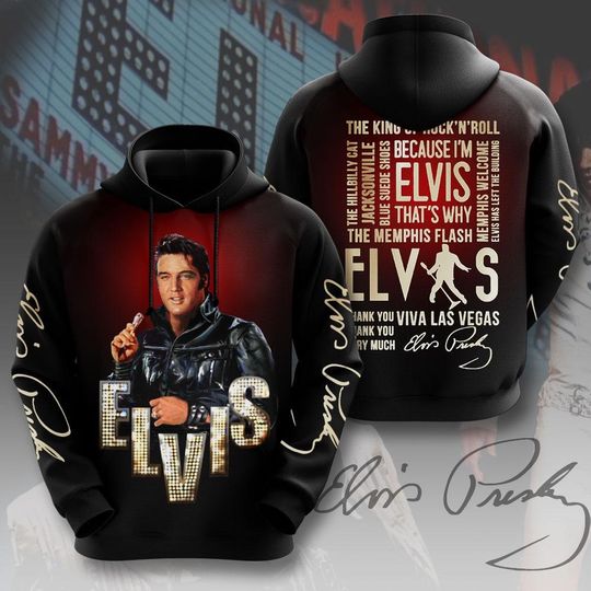 Elvis Presley Merch Hoodie, King Of Rock And Roll Shirt, Elvis King Hoodie, The King Unisex Hoodie, Elvis Memories Xmas Hoodie