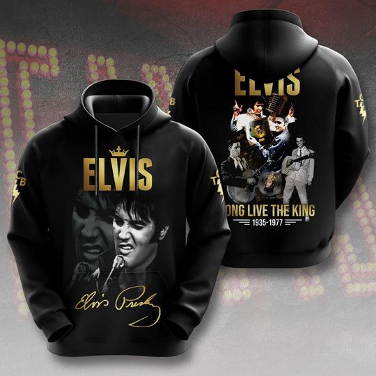 Elvis Presley Hoodie, Elvis Presley 3D Hoodie, King Of Rock And Roll Shirt, Elvis King Aesthetic Hoodie, Gift For Elvis Fan