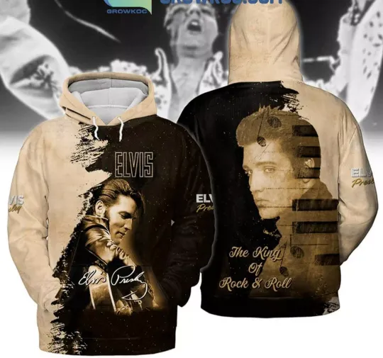 Elvis Presley King Of Rock And Roll Golden Era 3D Hoodie