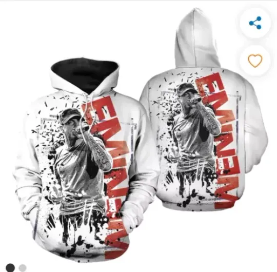 Eminem Hoodie Eminem Slim Shady Hoodie 3D Polyester