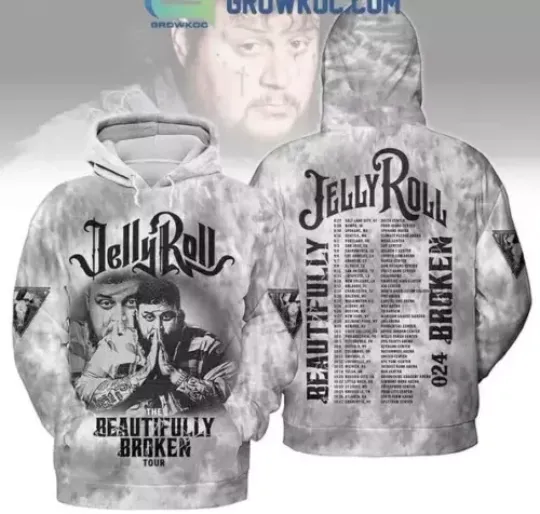 Jelly Roll The Beautifully Broken Tour 2024 Hoodie 3D