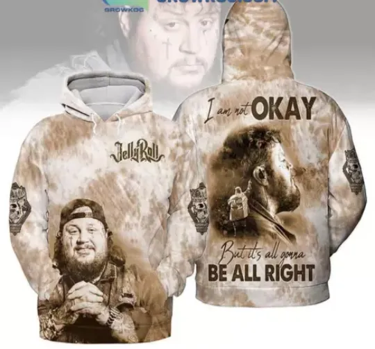 Jelly Roll The Beautifully Broken Tour 2024 I Am Not Okay 3D Hoodie