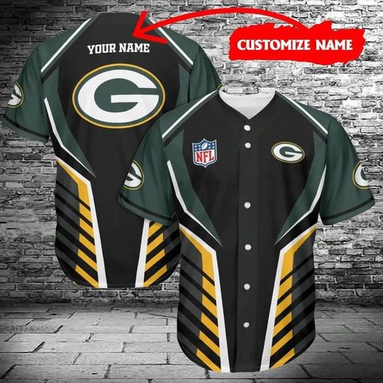 Personalized Green Bay Packers Baseball Jersey, Game Day Baseball Jersey