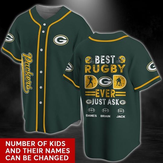 Personalized Green Bay Packers Baseball Jersey, Best Rugby Ever Just Ask Baseball Jersey
