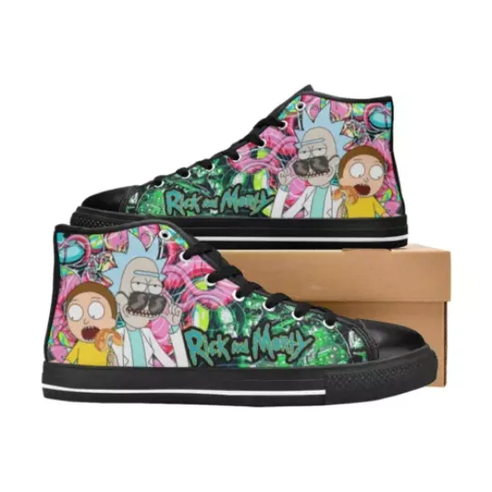 Rick and Rickandmorty Sneakers High Top Shoes, Rick and Rickandmorty Sneakers