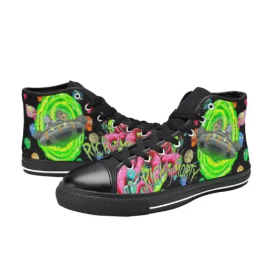 Rick and Rickandmorty Sneakers, Rick and Rickandmorty High Top Canvas Shoes
