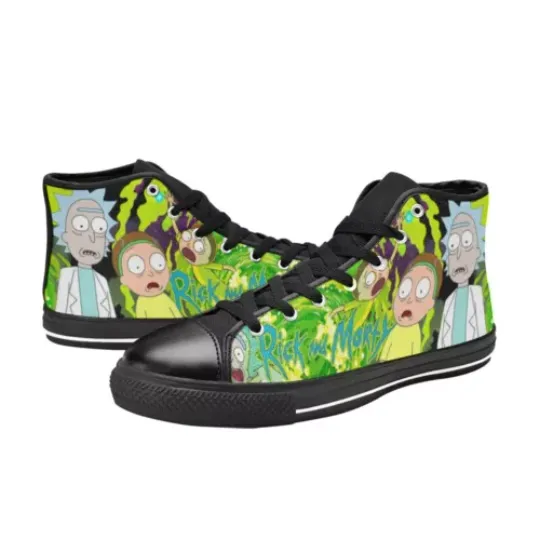 Rick And Rickandmorty Sneakers, Rick And Rickandmorty High Top Shoes