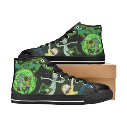 Rick & Rickandmorty Men's Sneakers High Top Canvas Casual Shoes