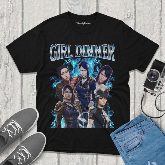 Caitlyn Arcane T-Shirt Unisex Vintage Streetwear - League of Legends Shirt - Anime Apparel fanmerch