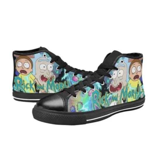 Rick and Rick Rickandmorty Sneakers High Top Canvas Shoes