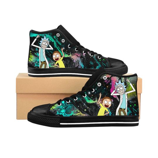 Rick and Rickandmorty Sneakers, Rick and Rickandmorty High Top Sneakers