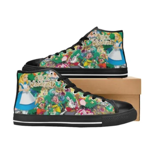 Alice In Wonderland Shoes Sneakers Canvas Shoes High Top