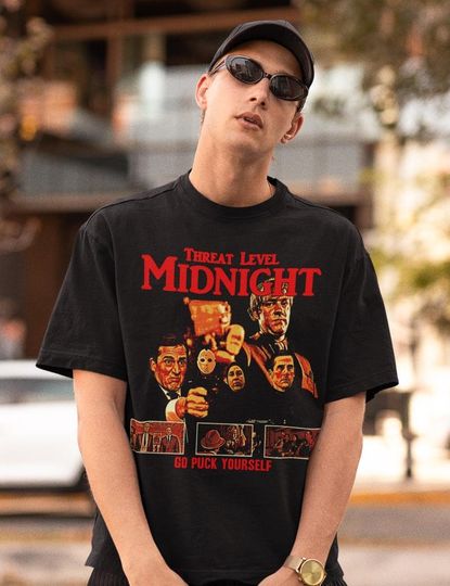 The Office Threat Level Midnight Shirt - Threat Level Midnight Tshirt,Michael Scott Shirt,Dw Schrute Shirt,Jim Halpert,Stanley Hudson