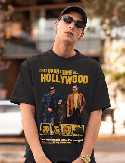 Once Upon A Time In Hollywood Shirt -Quentin Tarantino Shirt,Brad Pitt Shirt,Leonardo DiCaprio Shirt,Retro Movie Shirt,Vintage Movie Shirt