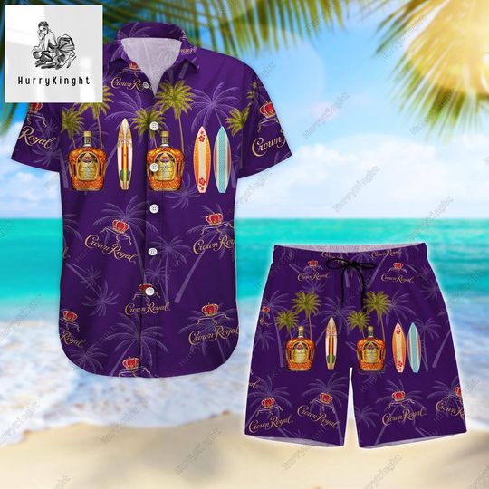Crown Royal Shirt, Crown Royal Button Shirt, Crown Royal Hawaiian Shirt, Crown Royal Summer Beach Shirt, Alcohol Shirt, Vacation Shirt