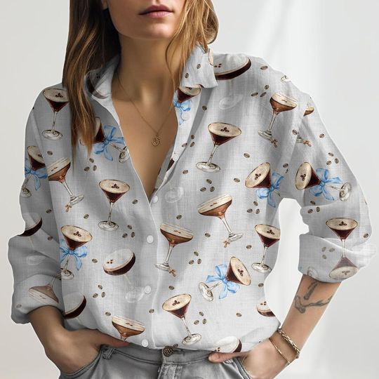 Valentines Glass Women's Blouse, Wine Glass Women Shirt, Margarita Line For Women, Coquette Valentine Bows Shirt, Gift For Her