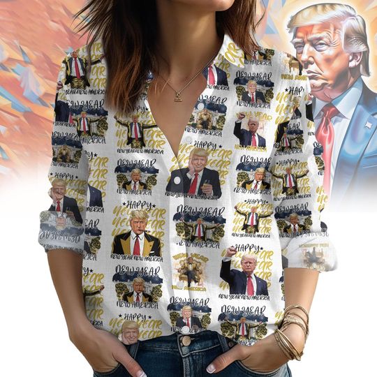 New Year Trump 2025 Shirt Women, Happy New Year 2025 Era Meet Me At Midnight, Disco Ball Shirt, New Year New America Women's Blouse