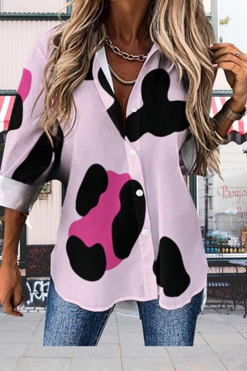 Leopard print Women's Blouse | International Women's Day Gift | Gift For Girlfriends/Wife/Mother/Granfmom