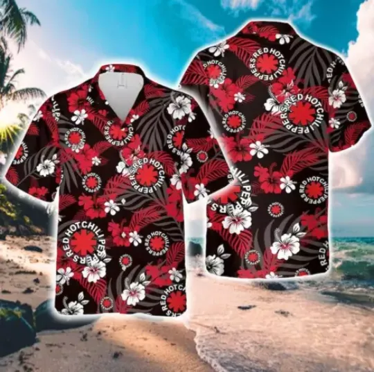 Tropical Red Hot Chili Peppers Hawaiian Shirt
