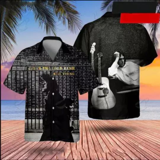 Neil Young After The Gold Rush Album Cover Hawaiian Shirt