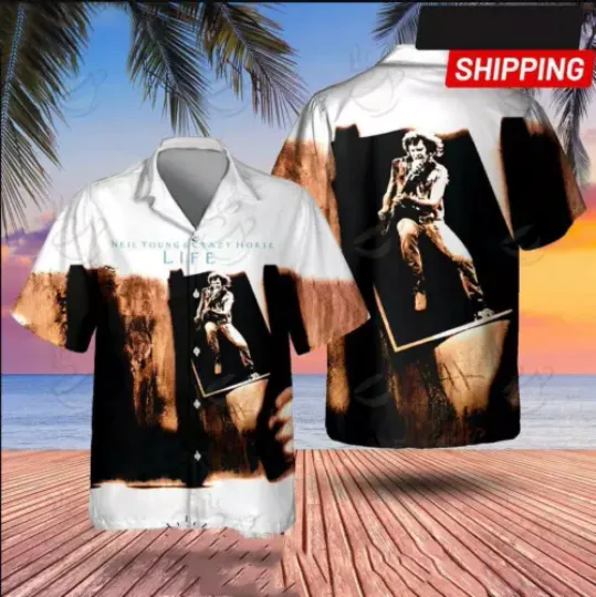 Neil Young Life Album Cover Hawaiian Shirt