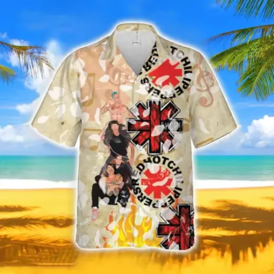 Red Hot Chili Peppers Rock Band Hawaiian Shirt