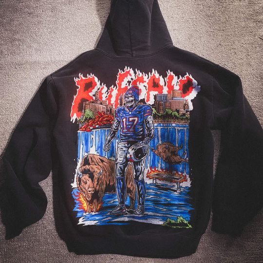 Vintage Josh Allen Graphic T-Shirt, Josh Allen Hoodie, Buffalo Football TEE, Short Sleeve Sweatshirt, Unique Style, Perfect Gift for Fans