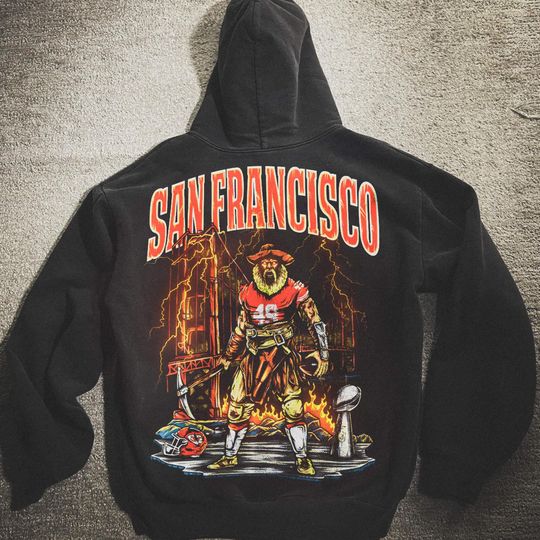 San Francisco Football vintage streetwear heavyweight oversized Hoodie, San Francisco Football T-Shirt, Football T-shirt, unisex Apparel.