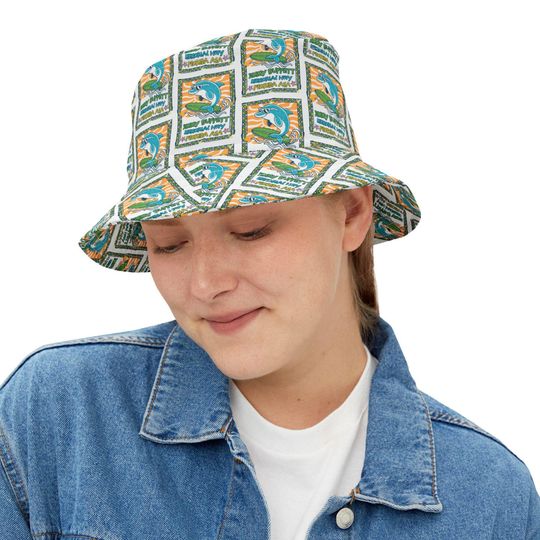 Jimmy Buffett Memorial Hwy Tropical Bucket Hat, Sun Hat, Music Festivals, Parrothead Hat, Key West, Dolphin, Florida, Surfer Hat, Sailor
