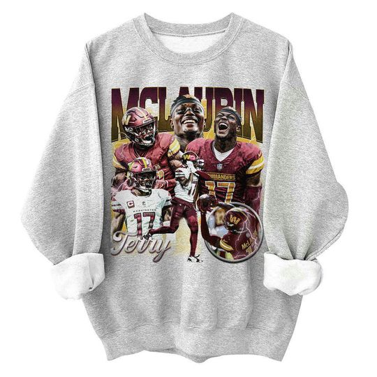Terry McLaurin Sweatshirt,, Football American Graphic Vintage, Football 90s Bootleg Inspired Gift Fan UnisexSweatshirt,