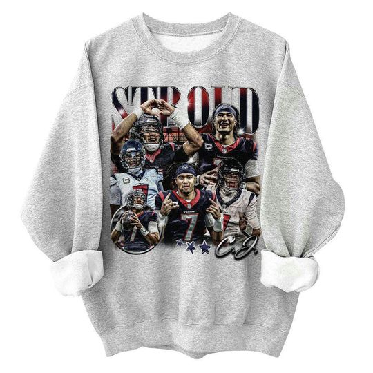 CJ Stroud Sweatshirt,, Football American Graphic Vintage, Football 90s Bootleg Inspired Gift Fan Unisex Sweatshirt,