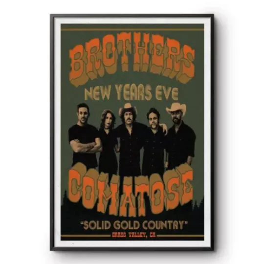 The Brothers Comatose Solid Gold Country Grass Valley CA New Year’s Eve Poster